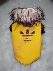 Zimná štýlová bundička Adidos Yellow - oblečenie a móda pre psov