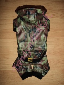 Jarný overal ARMY GREEN - oblečenie a móda pre psov