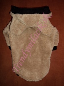 Ply&scaron;ov&aacute; mikinka s u&scaron;kami - oblečenie a m&oacute;da pre psov