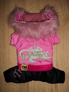 Zimný overal Princess Pink & Black - oblečenie a móda pre psov