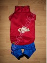 Jarný overal Princess Red & Blue - oblečenie a móda pre psov